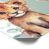Boho-Chic-Dschungeltiere-Baby-Shower-Willkommenssc Poster (Ecke)