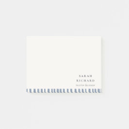 Boho Chic Dusky Blue Watercolor Hand Drawn Strips Post-it Klebezettel