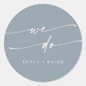 Boho Chic Dusty Blue We Do Umschlag Aufkleber (Vorderseite)