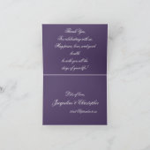 Boho Chic Dusty Lila Classic Script Elegant Dankeskarte (Innenseite)