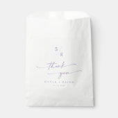 Boho Chic Dusty Lila Monogram Wedding Geschenktütchen (Vorderseite)