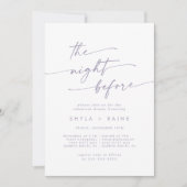 Boho Chic Dusty Lila Probe Dinner Einladungen (Vorderseite)