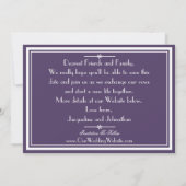 Boho Chic Dusty Lila Script Save the Date Ankündigung (Rückseite)
