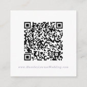Boho Chic Dusty Lila Wedding QR Code Details Begleitkarte (Rückseite)
