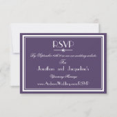 Boho Chic Dusty Lila Wedding Website RSVP Card (Vorderseite)