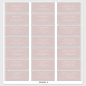 Boho Chic Dusty Rose Pink Guest Address Labels (Blatt)