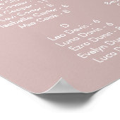 Boho Chic Dusty Rose Pink Picture Seeing Chart Poster (Ecke)