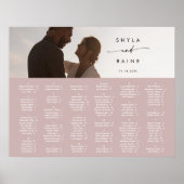 Boho Chic Dusty Rose Pink Picture Seeing Chart Poster (Vorne)