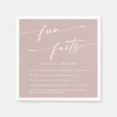 Boho Chic Dusty Rose Pink Wedding Fun Fakt Neapel Serviette (Vorderseite)