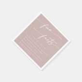 Boho Chic Dusty Rose Pink Wedding Fun Fakt Neapel Serviette (Ecke)