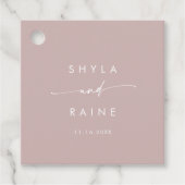 Boho Chic Dusty Rose Pink Wedding Geschenkanhänger (Vorderseite)