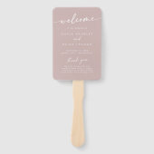 Boho Chic Dusty Rose Pink Wedding Program Fächer (Vorderseite)