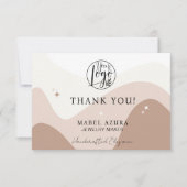 Boho chic earth tone Jewelier Maker Qr Logo Dankeskarte (Vorderseite)