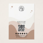 Boho chic earth tone Jewelmaker Qr Logo Ohrring (Rückseite)