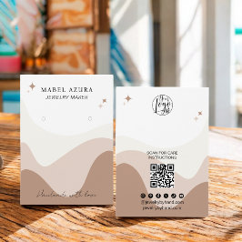 Boho chic earth tone Jewelmaker Qr Logo Ohrring