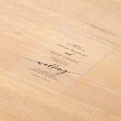 Boho Chic einfache rustikale Clear Akryllische Hoc Acryleinladungen (Ablage )