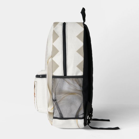 Boho Chic Elegant Monogram Bedruckter Rucksack (Rechts)