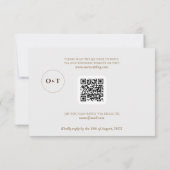 Boho Chic Elegant QR Code Wedding RSVP Card (Rückseite)