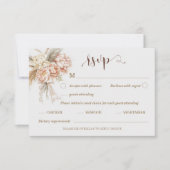Boho Chic Elegant QR Code Wedding RSVP Card Karte (Vorderseite)