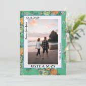 Boho Chic Elegante Botanische Blume Einladung (Stehend Vorderseite)