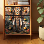 Boho Chic Elephant Mutter und Babys Bohemisch Seidenpapier