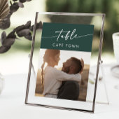 Boho Chic Emerald Green Foto Tischnummern