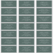 Boho Chic Emerald Green Guest Address Labels (Vorderseite)