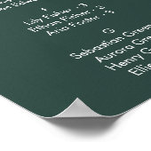Boho Chic Emerald Green Printable Seekarte Poster (Ecke)