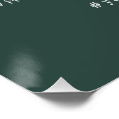 Boho Chic Emerald Green Teilen Sie die Liebe QR-Co Poster (Ecke)