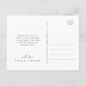 Boho Chic Emerald Green Wedding Foto Vielen Dank Postkarte (Rückseite)