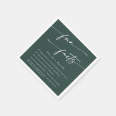 Boho Chic Emerald Green Wedding Fun Fakt Napkins Serviette (Ecke)