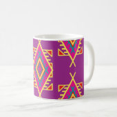 Boho Chic: Ethnische nahtlose Ornamente Kaffeetasse (VorderseiteRechts)