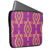 Boho Chic: Ethnische nahtlose Ornamente Laptopschutzhülle (Vorne Rechts)