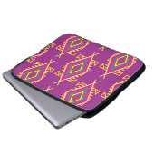 Boho Chic: Ethnische nahtlose Ornamente Laptopschutzhülle (Vorne Knopf)