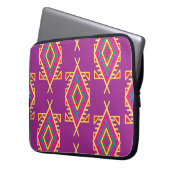 Boho Chic: Ethnische nahtlose Ornamente Laptopschutzhülle (Vorderseite Links)