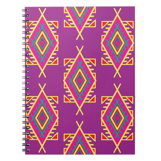 Boho Chic: Ethnische nahtlose Ornamente Notizblock (Vorderseite)
