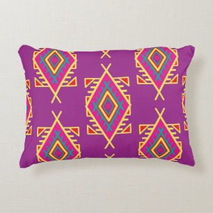 Boho Chic: Ethnisches nahtloses Ornament Dekokissen