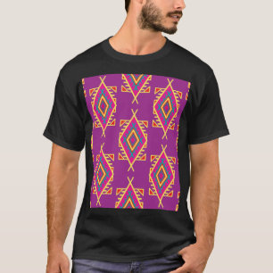 Boho Chic: Ethnisches nahtloses Ornament T-Shirt
