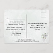 Boho Chic Eucalyptus & Lavender Wedding RSVP Postkarte (Rückseite)