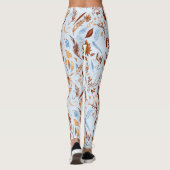 Boho Chic Fall Leaves Muster - Whimsischer Herbst Leggings (Rückseite)