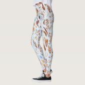 Boho Chic Fall Leaves Muster - Whimsischer Herbst Leggings (Links)