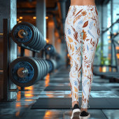 Boho Chic Fall Leaves Muster - Whimsischer Herbst Leggings