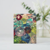 Boho Chic: Farbenfrohe Glasperlen Postkarte (Stehend Vorderseite)