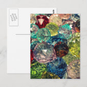 Boho Chic: Farbenfrohe Glasperlen Postkarte (Vorne/Hinten)
