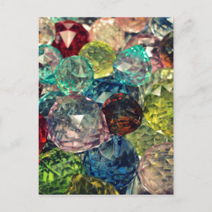 Boho Chic: Farbenfrohe Glasperlen Postkarte