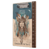 Boho Chic Fearless Girl Artwork mit Ruler Edge Klemmbrett (Links)