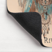 Boho Chic Fearless Girl Artwork mit Ruler Edge Mousepad (Ecke)