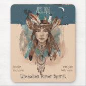 Boho Chic Fearless Girl Artwork mit Ruler Edge Mousepad (Vorne)