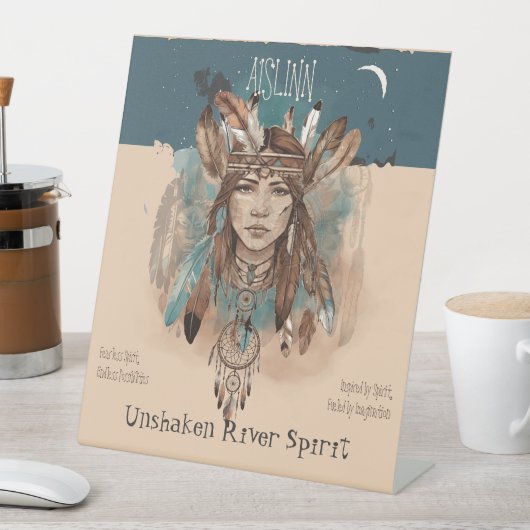 Boho Chic Fearless Girl Artwork Sockelschild (In Situ)