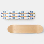 Boho chic feather Arrow Native Pattern Skateboard (Horizontal)